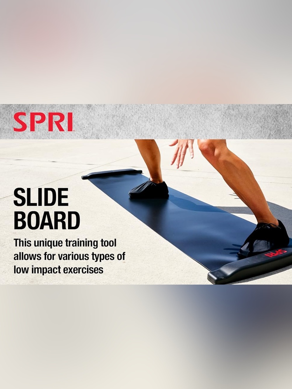 SPRI Slide Board – 71” x 20” – Booties & Carry Bag Included